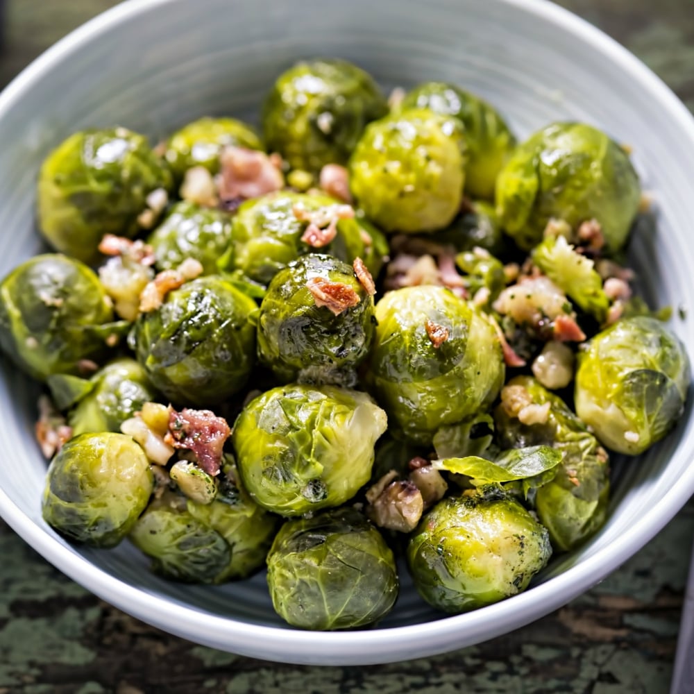 Buttered Brussel Sprouts With Bacon